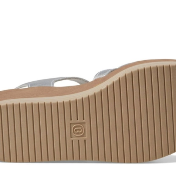 Bzees Rhythm Machine Washable Strappy Wedge Sandal Silver - Picture 2 of 9